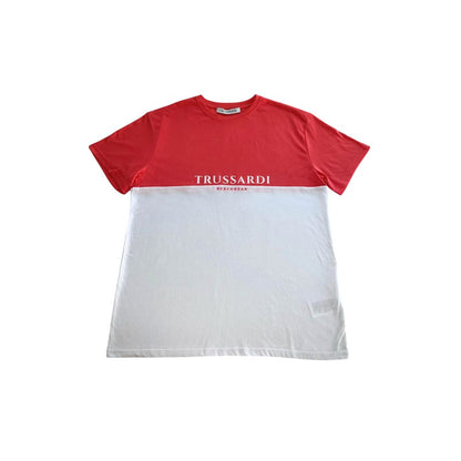 Trussardi Beachwear Weißes Baumwoll-T-Shirt für Herren