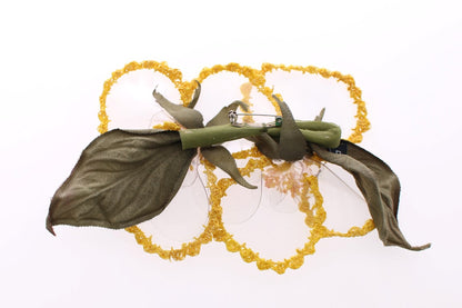Dolce &amp; Gabbana Floral Transparent HANDGEFERTIGTE Brosche 