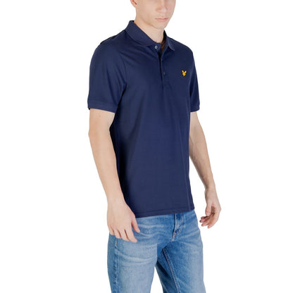 Blaues Poloshirt aus Baumwolle von Lyle &amp; Scott