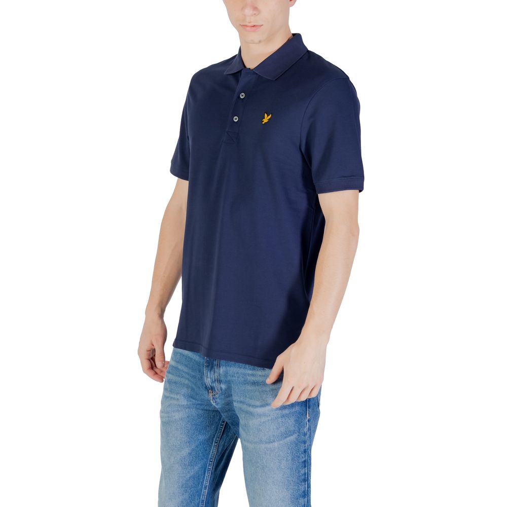 Blaues Poloshirt aus Baumwolle von Lyle &amp; Scott