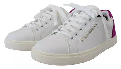 Dolce & Gabbana White Classic Sneakers Women Leather Shoes