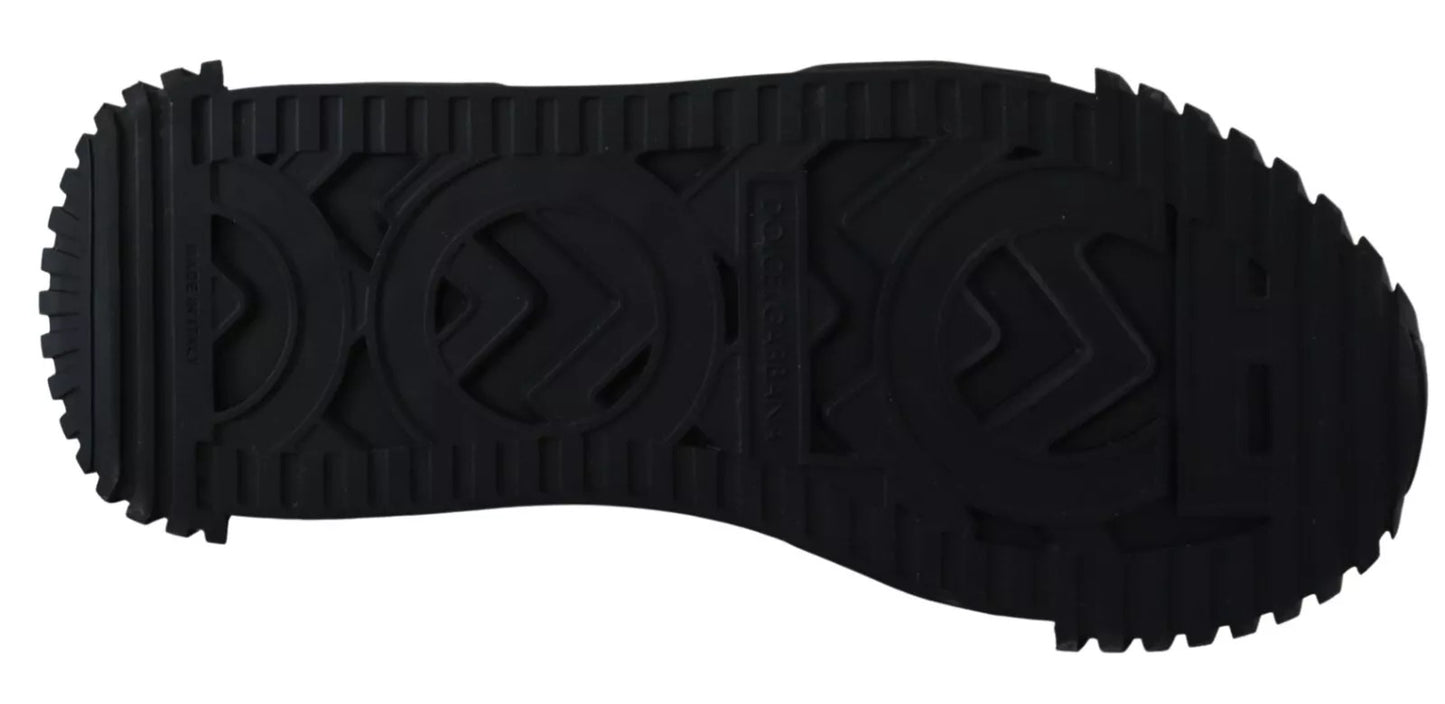 Dolce & Gabbana Black Nylon High Top Sorrento Sneakers Shoes