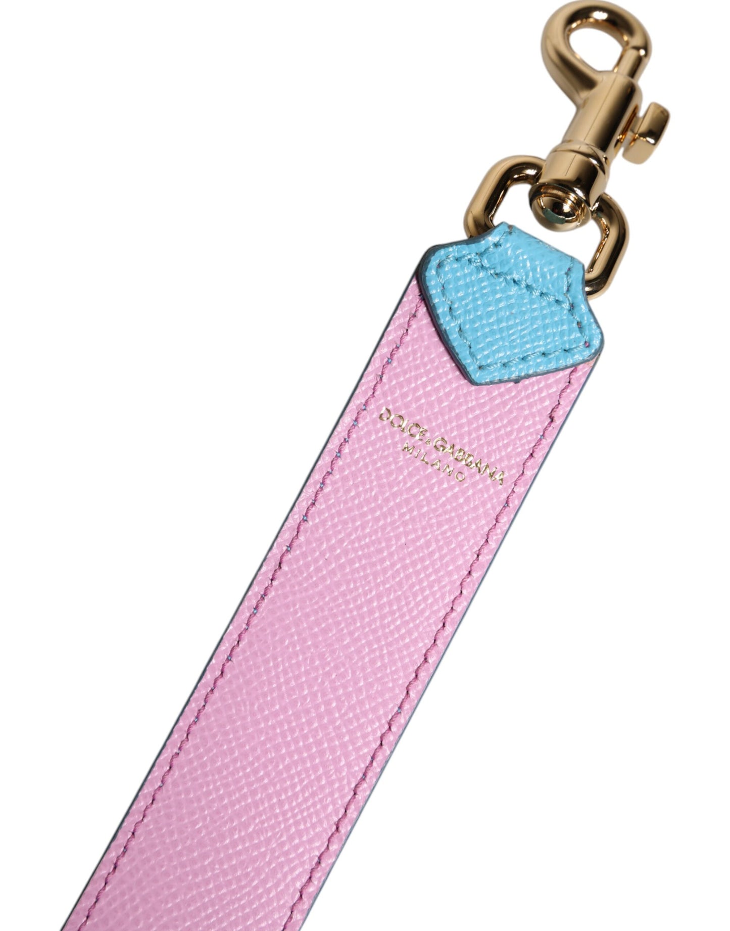 Dolce &amp; Gabbana Pink Blau Leder Griff Tasche Schultergurt