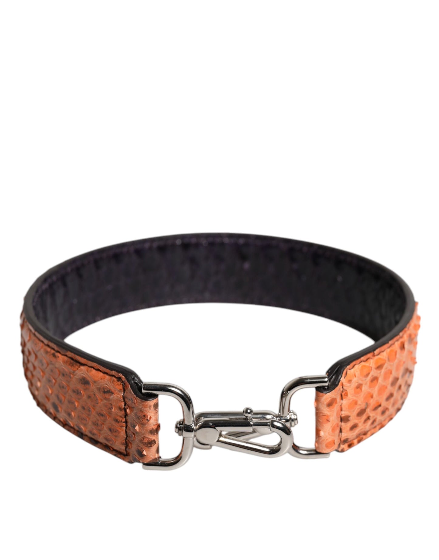 Dolce &amp; Gabbana Schwarz Beige Exotische Ledertasche Schultergurt