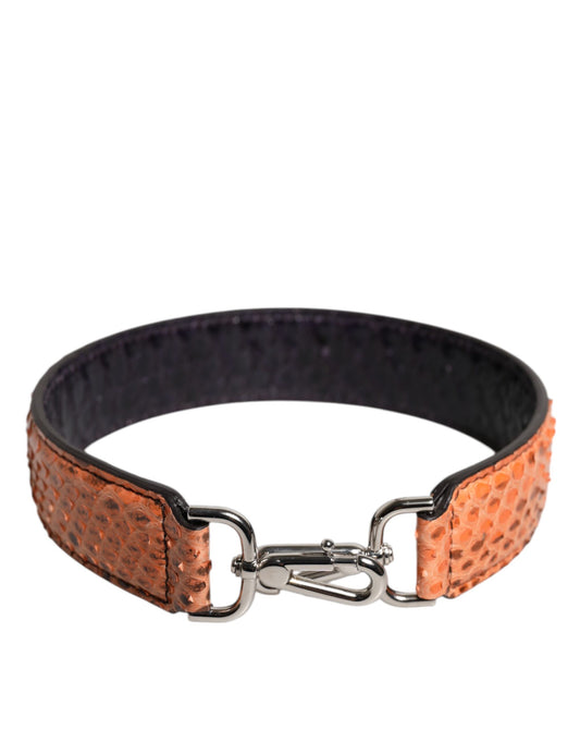 Dolce &amp; Gabbana Schwarz Beige Exotische Ledertasche Schultergurt