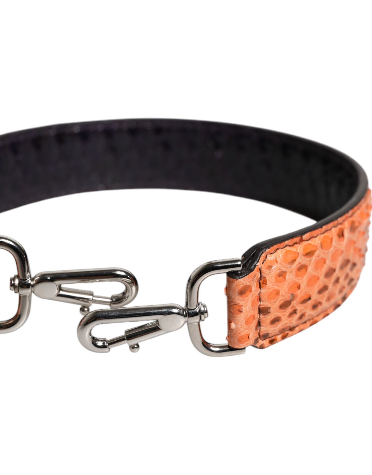 Dolce &amp; Gabbana Schwarz Beige Exotische Ledertasche Schultergurt