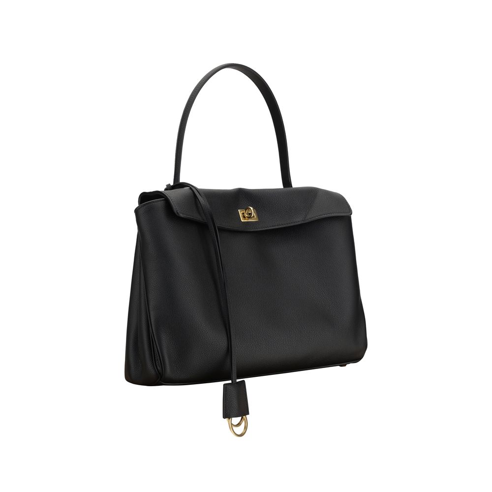 Balenciaga Schultertasche aus schwarzem Kalbsleder Bos Taurus