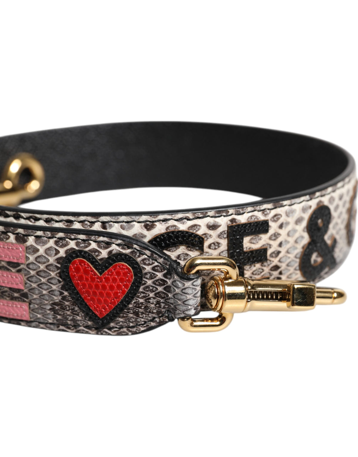 Dolce &amp; Gabbana Mehrfarbiger Schultergurt für die DG AMORE-Patch-Tasche