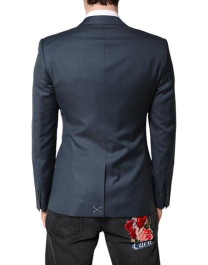 Dolce &amp; Gabbana Blauer einreihiger Herrenmantel MARTINI Blazer