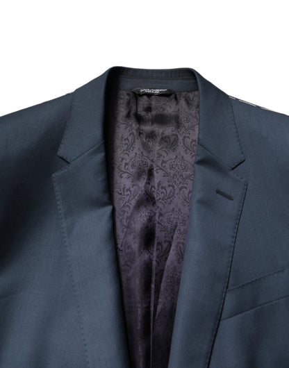 Dolce &amp; Gabbana Blauer einreihiger Herrenmantel MARTINI Blazer