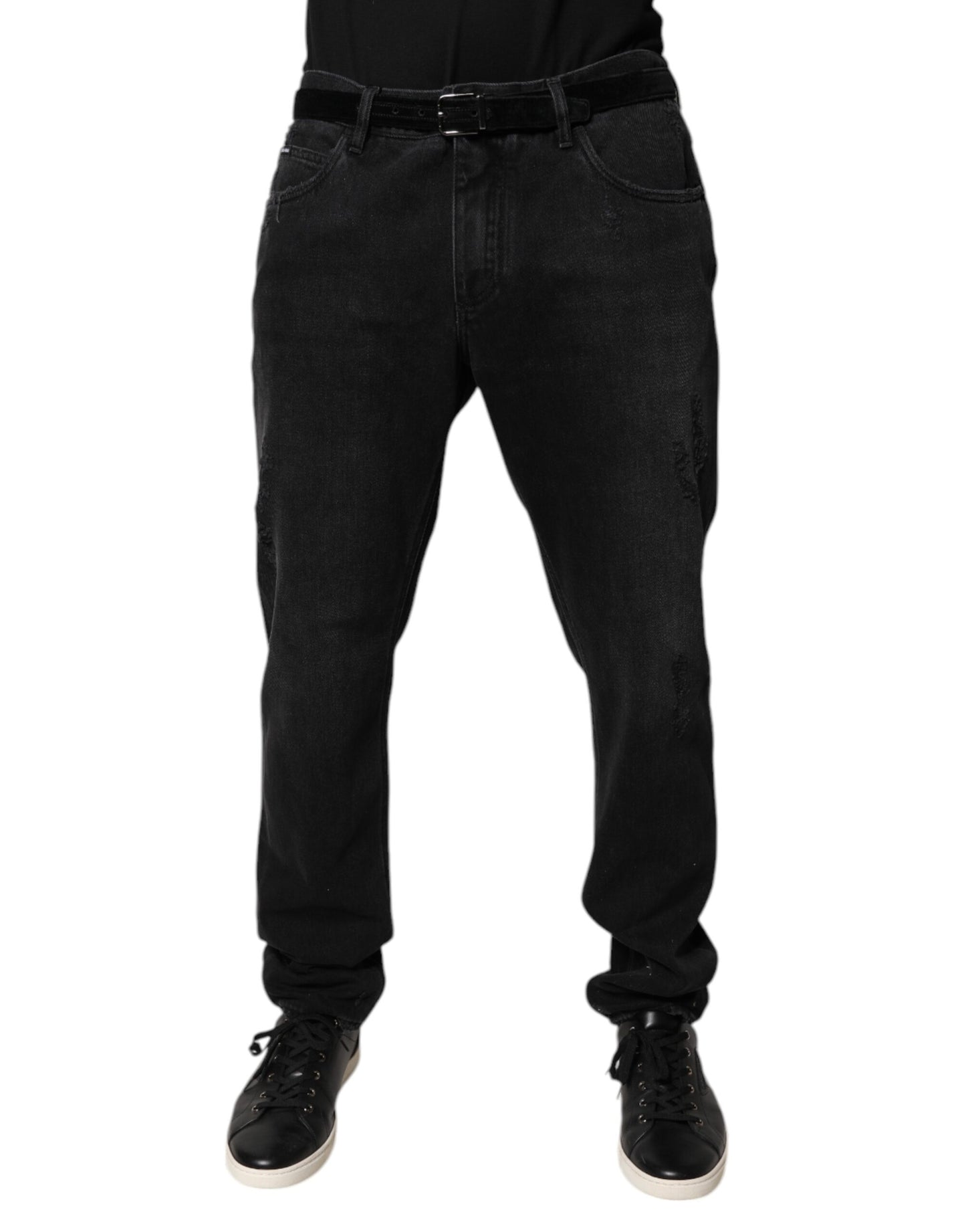 Dolce &amp; Gabbana Schwarze Skinny-Jeans aus Baumwolle für Herren