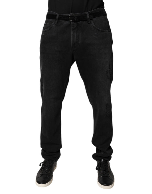 Dolce &amp; Gabbana Schwarze Skinny-Jeans aus Baumwolle für Herren