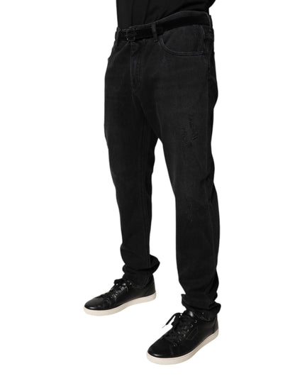 Dolce &amp; Gabbana Schwarze Skinny-Jeans aus Baumwolle für Herren