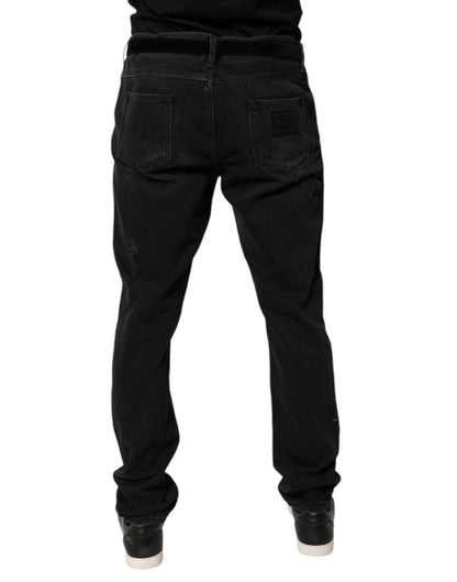 Dolce &amp; Gabbana Schwarze Skinny-Jeans aus Baumwolle für Herren