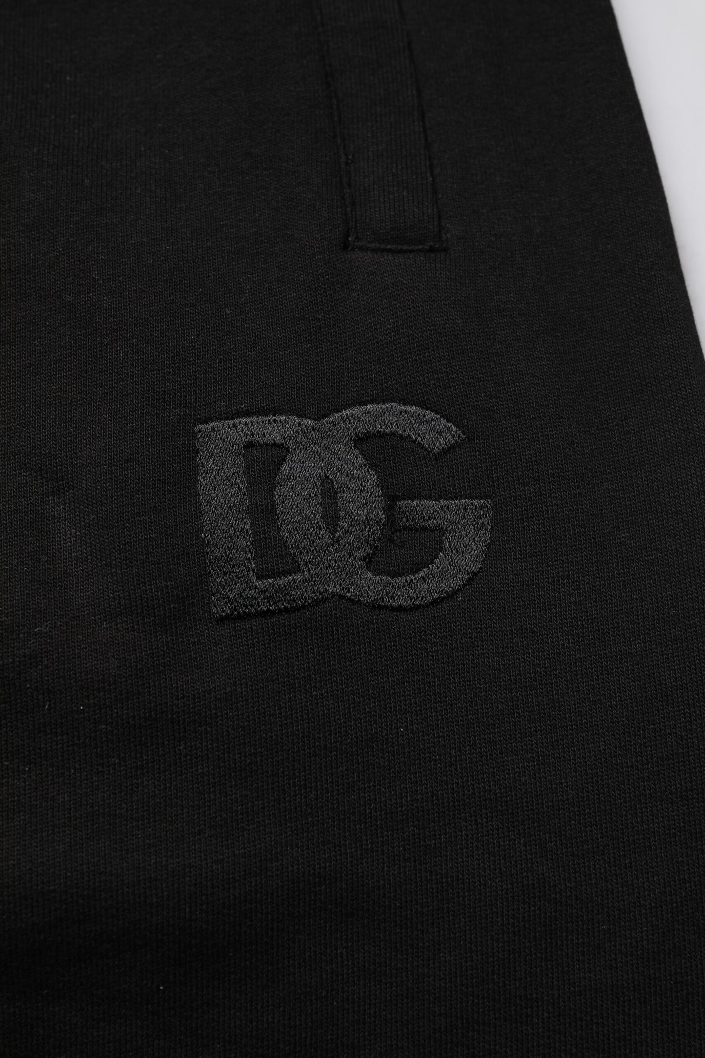 Dolce &amp; Gabbana – Schwarze Jogginghose aus Baumwolle mit mittlerer Taille