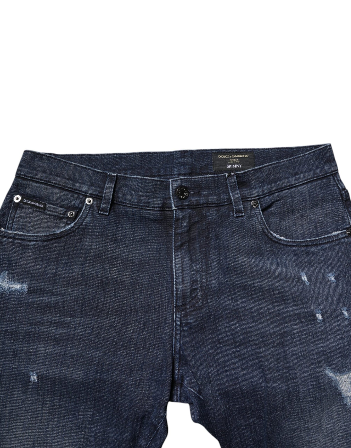 Dolce &amp; Gabbana Blaue Skinny Jeans aus Baumwollstretch für Herren