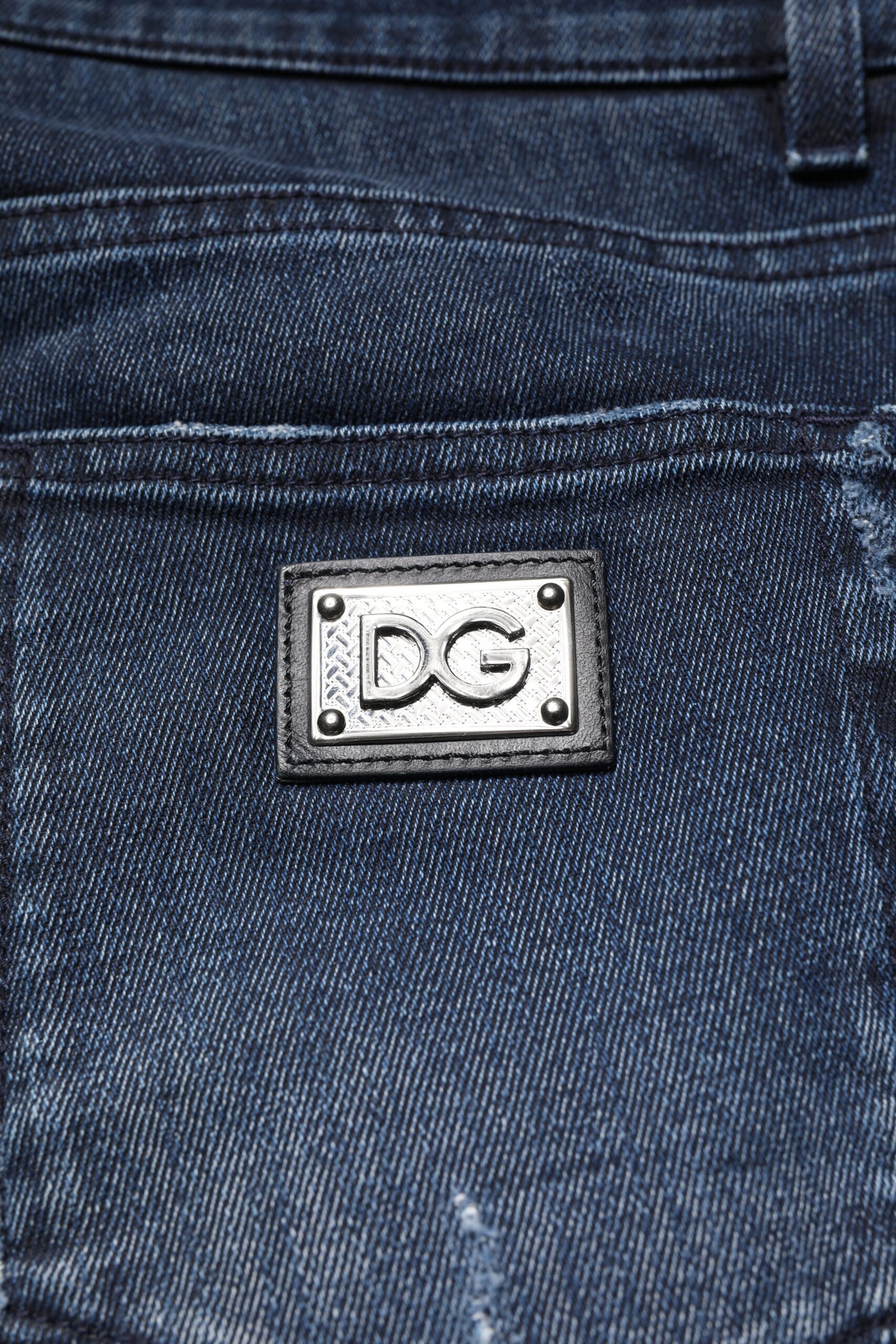 Dolce &amp; Gabbana Blaue Skinny Jeans aus Baumwollstretch für Herren