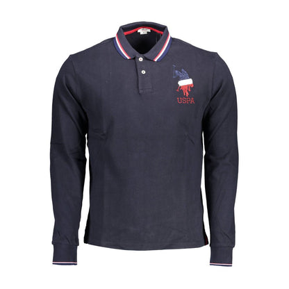 US POLO ASSN. Blaues Herren-Poloshirt aus Baumwolle