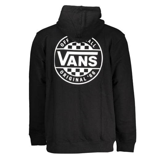 Vans – Schwarzer Herrenpullover aus Baumwolle mit Kapuze und Reißverschlusstaschen