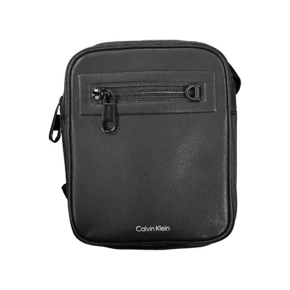Calvin Klein – Elegante schwarze Umhängetasche mit kontrastierenden Details