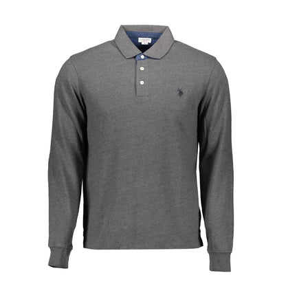 US POLO ASSN. Graues Herren-Poloshirt aus Baumwolle