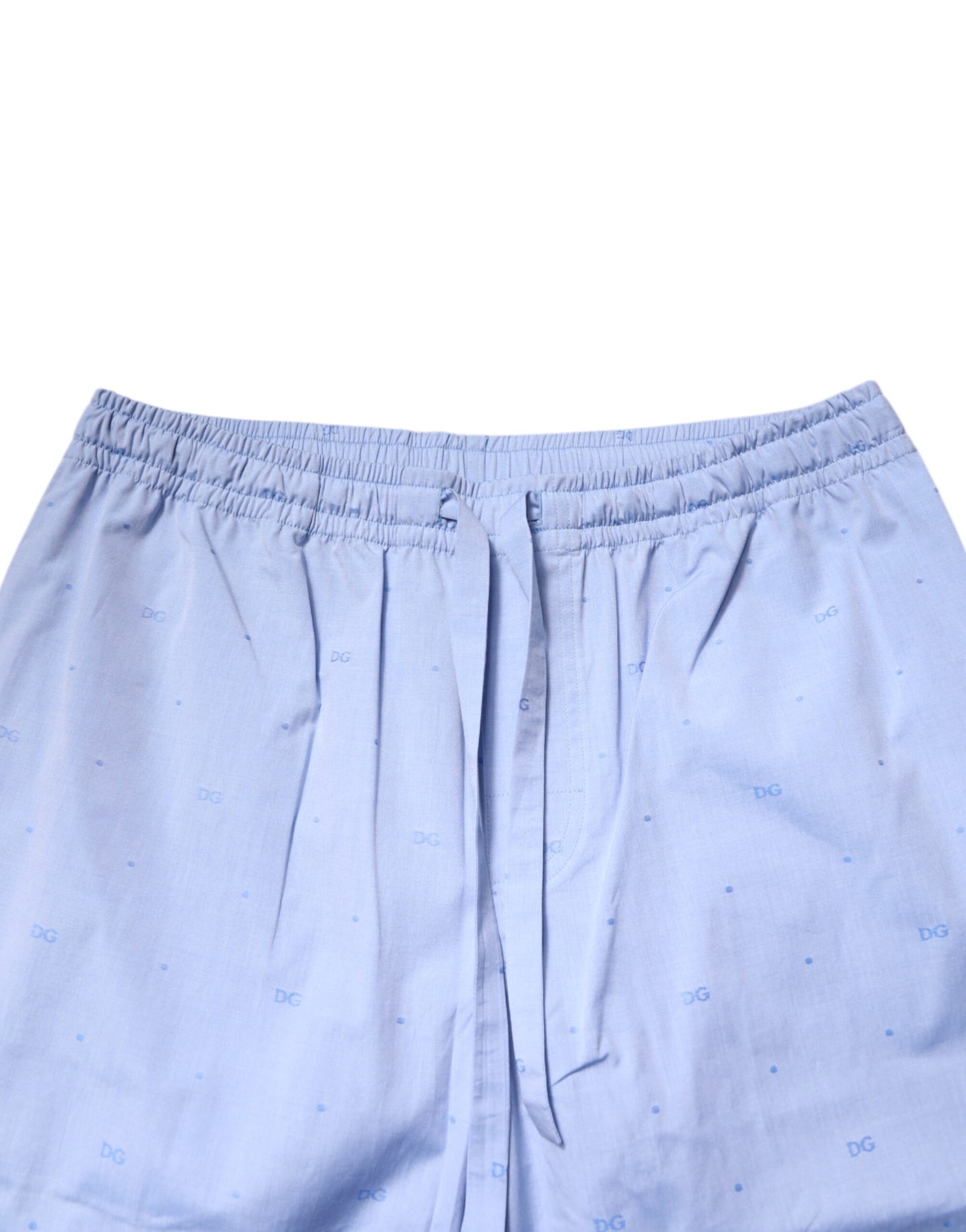 Dolce &amp; Gabbana Hellblaues Pyjama-Set aus Baumwolle mit DG-Logo für Herren