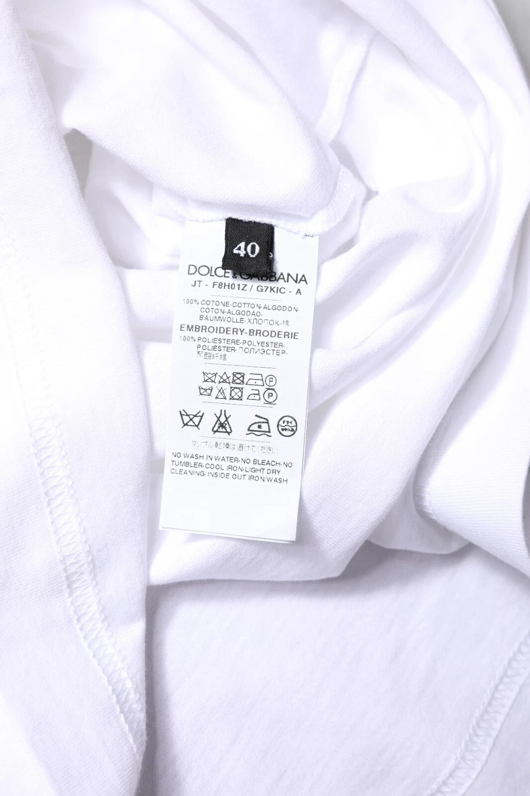 Dolce &amp; Gabbana – Weißes Baumwoll-T-Shirt mit Rundhalsausschnitt und #DGFamily-Print