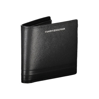 Tommy Hilfiger – Schwarze Lederbrieftasche für Herren