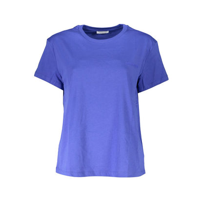 Patrizia Pepe Blaues Baumwoll-T-Shirt für Damen