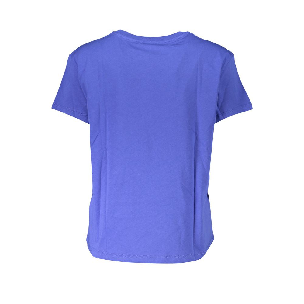 Patrizia Pepe Blaues Baumwoll-T-Shirt für Damen