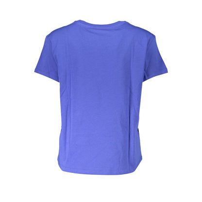 Patrizia Pepe Blaues Baumwoll-T-Shirt für Damen