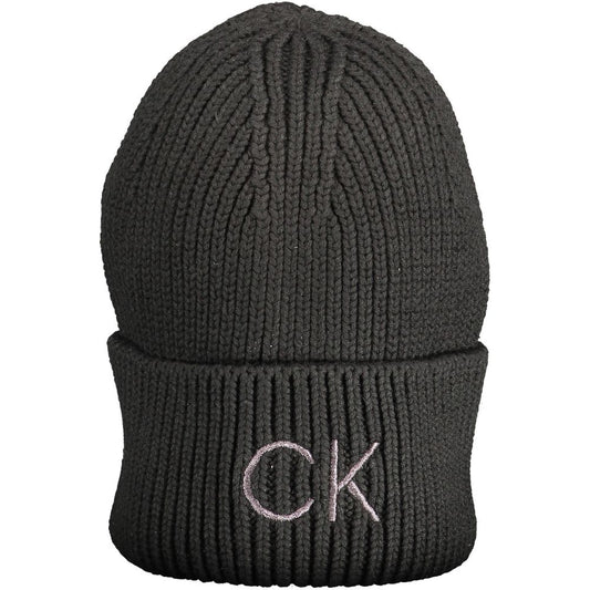 Calvin Klein Damenhut aus schwarzer Baumwolle