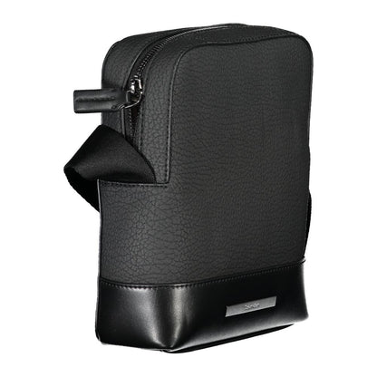 Calvin Klein – Elegante schwarze Umhängetasche mit kontrastierenden Details