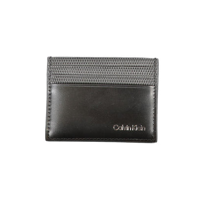 Calvin Klein Schwarze Lederbrieftasche