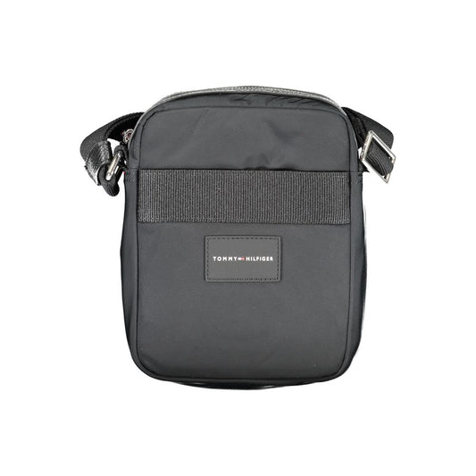 Tommy Hilfiger – Schwarze Polyester-Umhängetasche