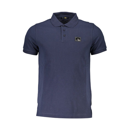 Cavalli Class Herren-Poloshirt aus blauer Baumwolle
