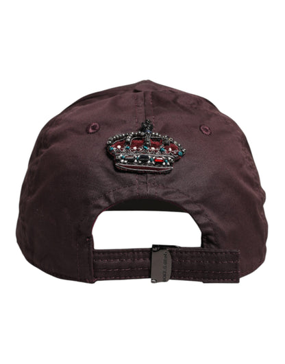 Dolce &amp; Gabbana – Baseballkappe „DG Crown“ aus Baumwolle mit 6 Paneelen, Braun