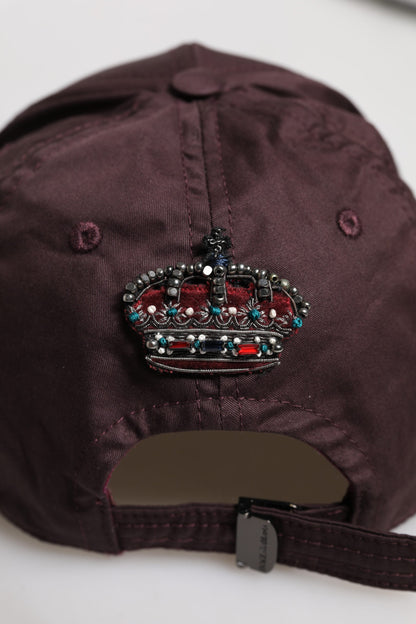Dolce &amp; Gabbana – Baseballkappe „DG Crown“ aus Baumwolle mit 6 Paneelen, Braun