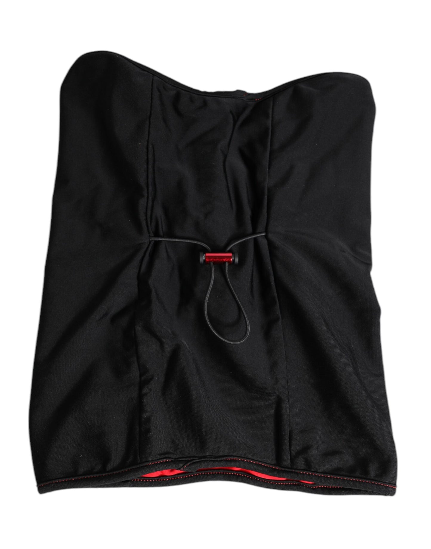 Dolce &amp; Gabbana – Balaclava-Schal aus schwarzem Nylon mit Halswärmer