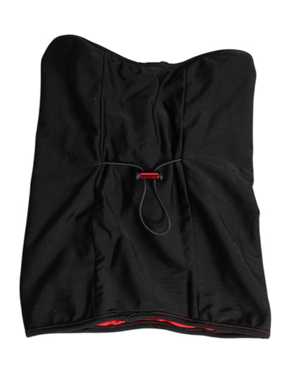 Dolce &amp; Gabbana – Balaclava-Schal aus schwarzem Nylon mit Halswärmer