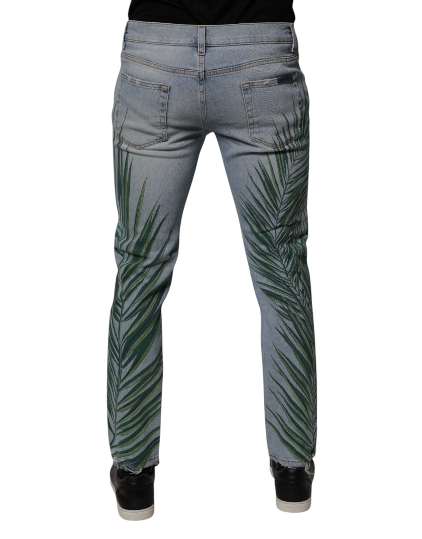 Dolce &amp; Gabbana Hellblaue Baumwoll-Klassiker-Jeans für Herren