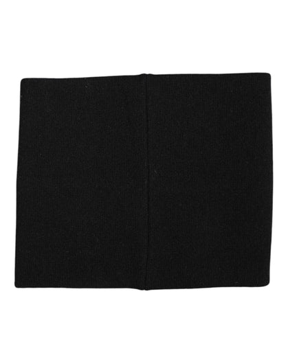 Dolce &amp; Gabbana – Gestrickter Halswärmer-Schal mit Logo-Print in Schwarz und Weiß