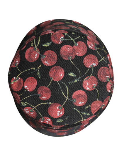 Dolce &amp; Gabbana – Fischerhut aus schwarzer Baumwolle mit breiter Krempe und Aufdruck