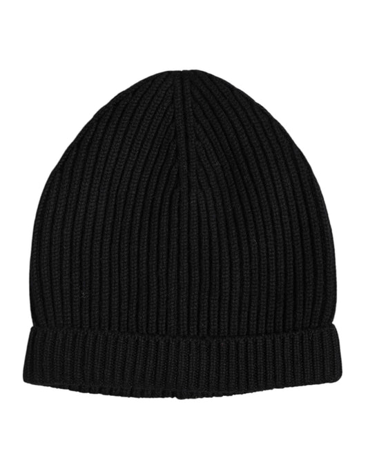 Dolce &amp; Gabbana – Schwarze Wintermütze aus Kaschmir