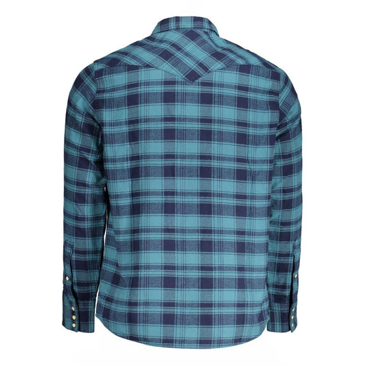 Wrangler – Blaues Baumwollhemd
