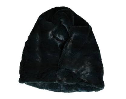 Dolce & Gabbana Black Weasel Fur Womens Beanie Hat