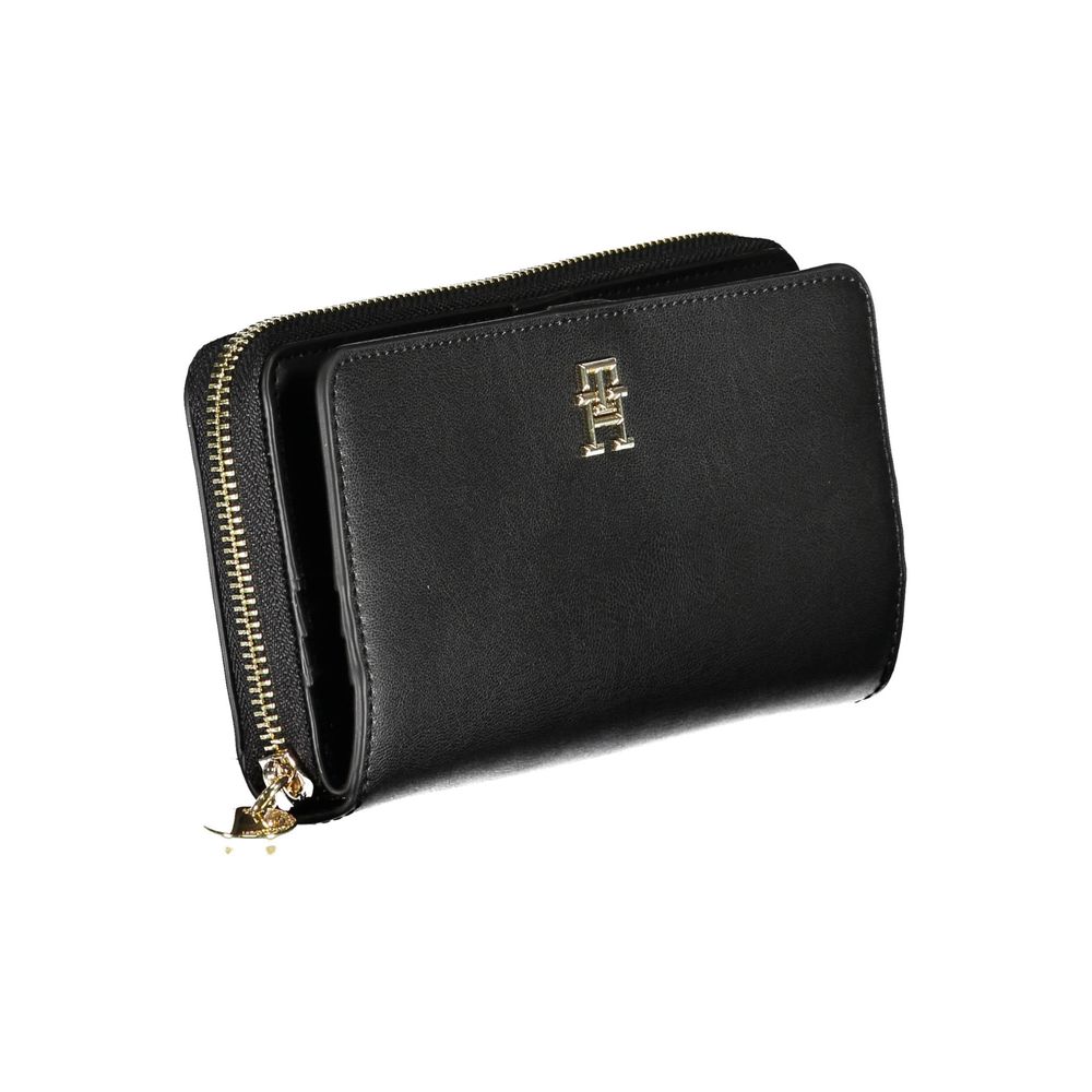 Tommy Hilfiger – Schwarze Polyethylen-Geldbörse für Damen