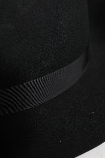 Dolce & Gabbana Black Wide Brim Trilby Fedora Hat