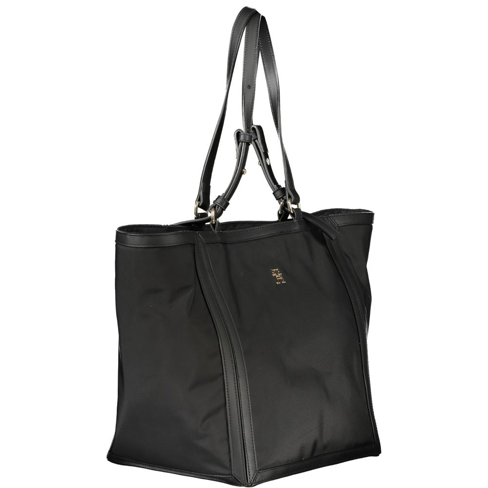 Tommy Hilfiger – Schwarze Polyester-Handtasche