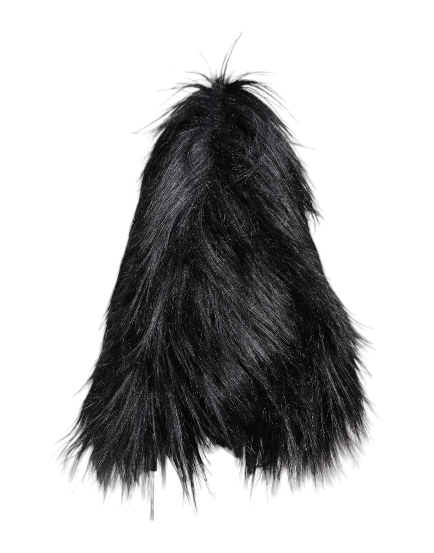 Dolce & Gabbana Black Acrylic Fur Womens Bucket Hat